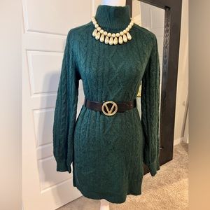 Abercrombie & Fitch Green Cable Knit Dress
